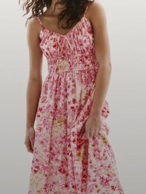 NWT- H&M Floral Pink Maxi Dress